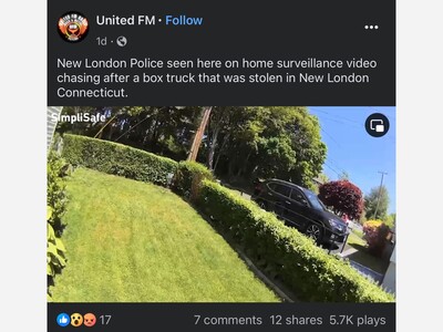 May 22, 2024: United FM shares footage of stolen box truck in New London chase